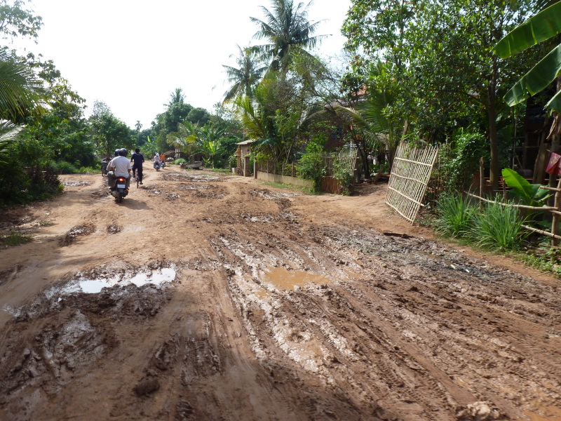 Modderpad in Cambodja