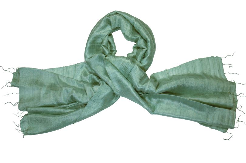 Smaragd groene zijden sjaal
