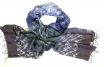 Silk shawl tie-dye blue violet