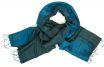 Zijden sjaal in blauw en groen
