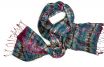 Zijden sjaal tie-dye in blauw-roze