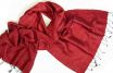 Raw silk fair trade shawl flame