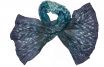 Zijden sjaal tie-dye in winterblauw