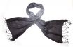 Zijden sjaal in zwart, wit en grijs