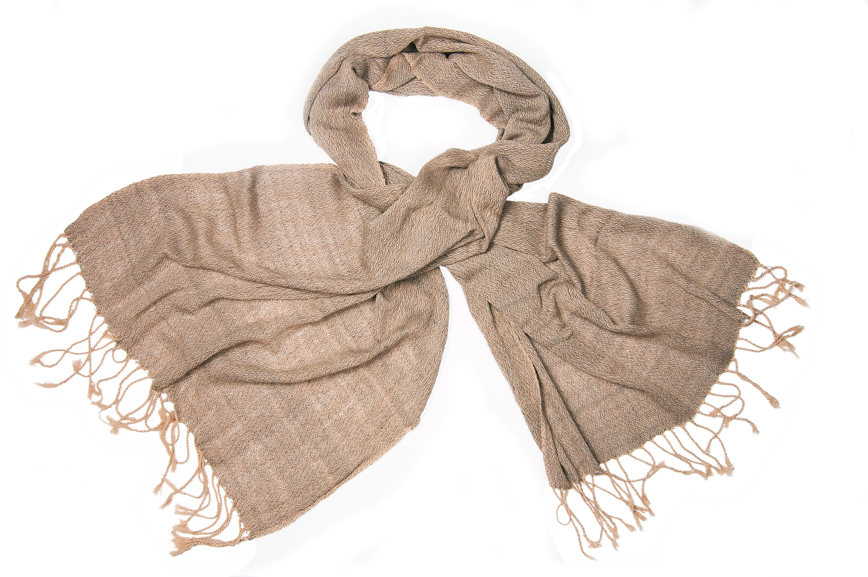 Naturally dyed cotton scarf salix
