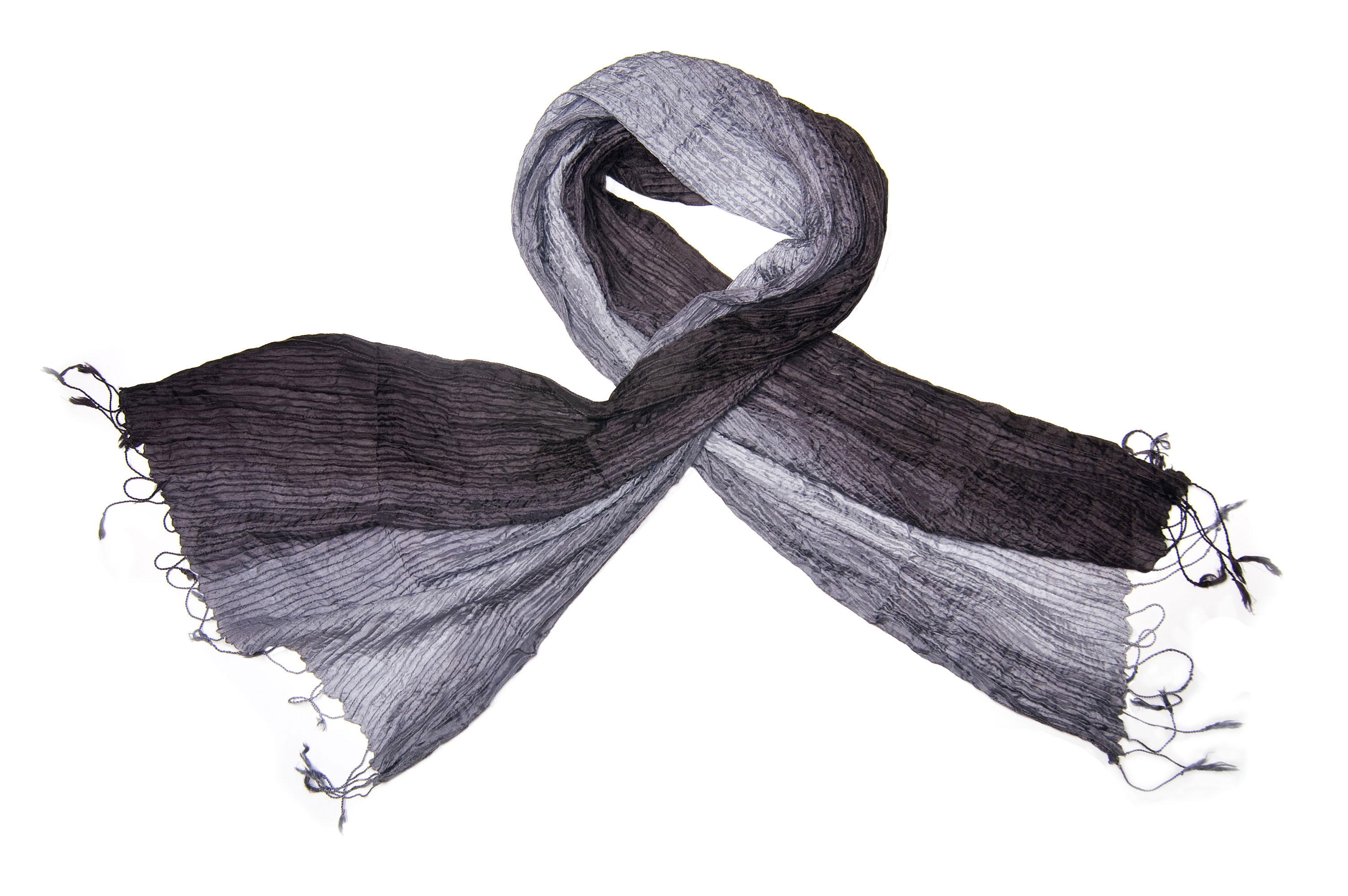 een kopje Generaliseren attribuut Zijden sjaal in zwart en zilver - Counting Flowers