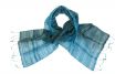 Zijden sjaal in twee kleuren blauw