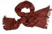 Wild silk scarf in brick-red