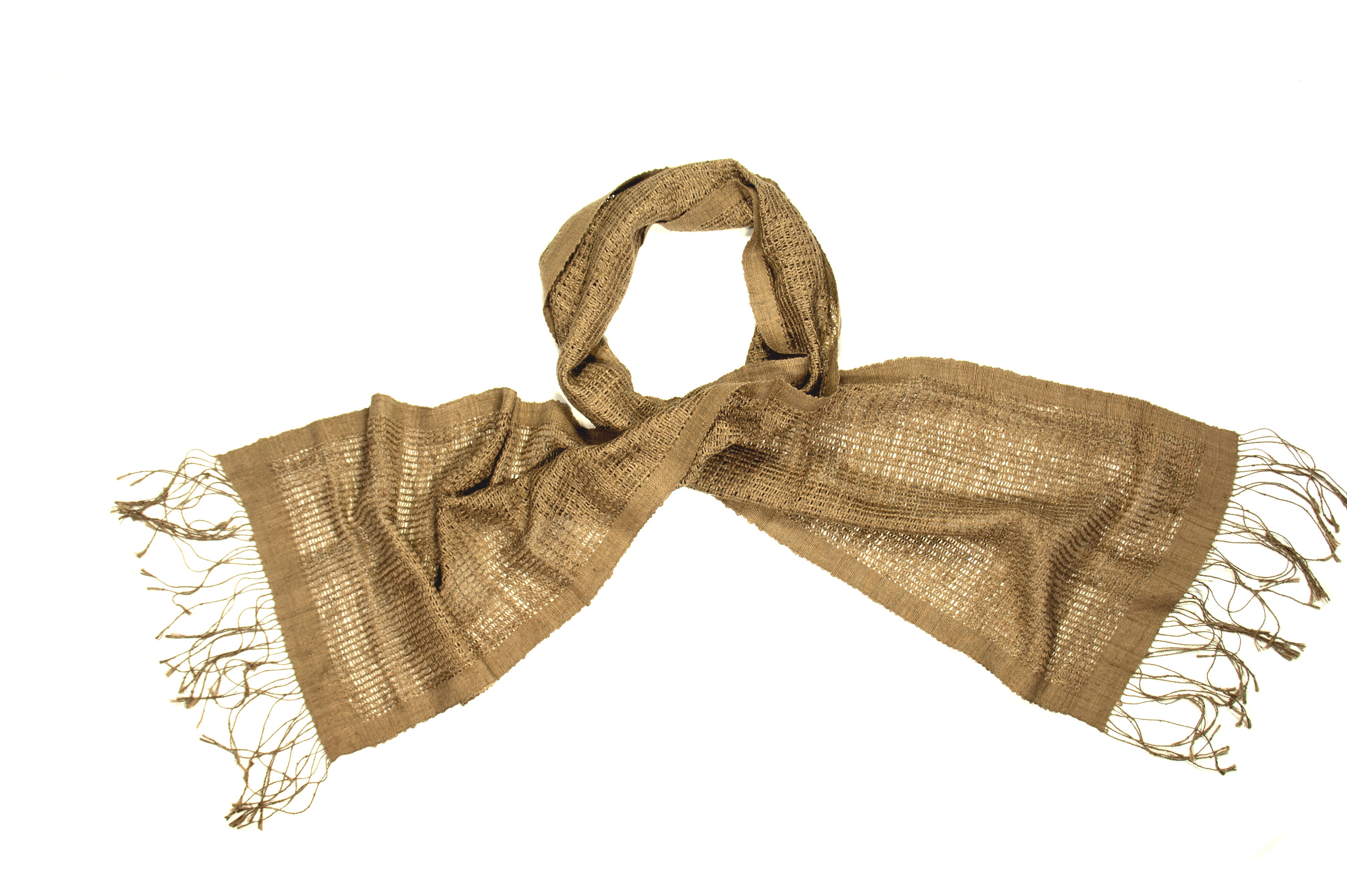 Naturally dyed silk scarf ngaio