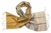 Silk fair trade scarf ochre-brown