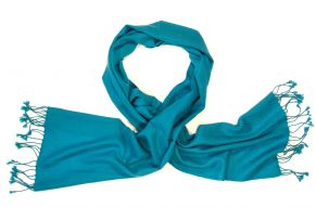 SCARF 180 CM IN INDIGO BLUE CASHMERE 386731