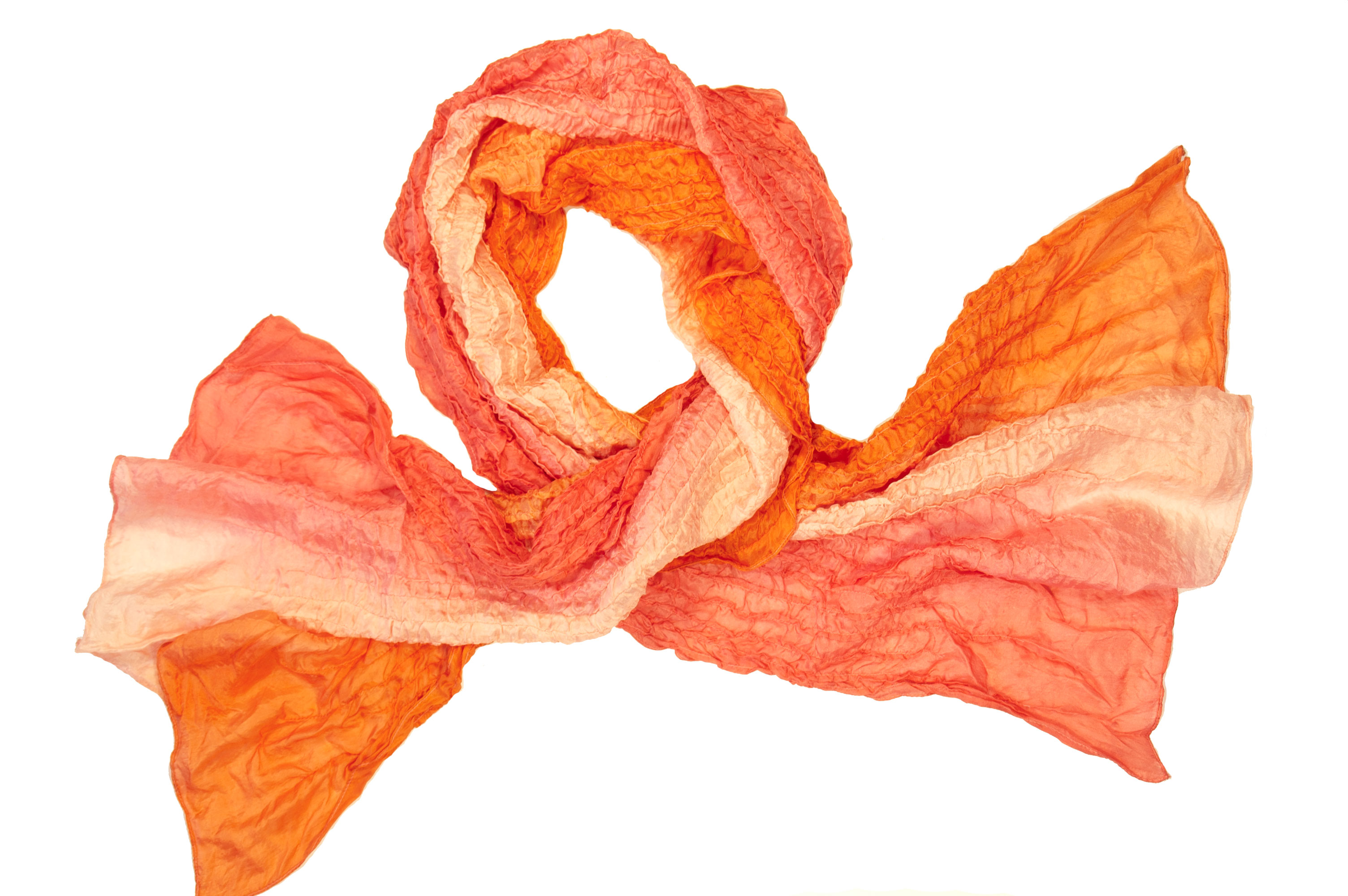 Silk scarf Vinita peach
