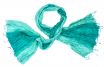 Silk wrinkle scarf turquoise