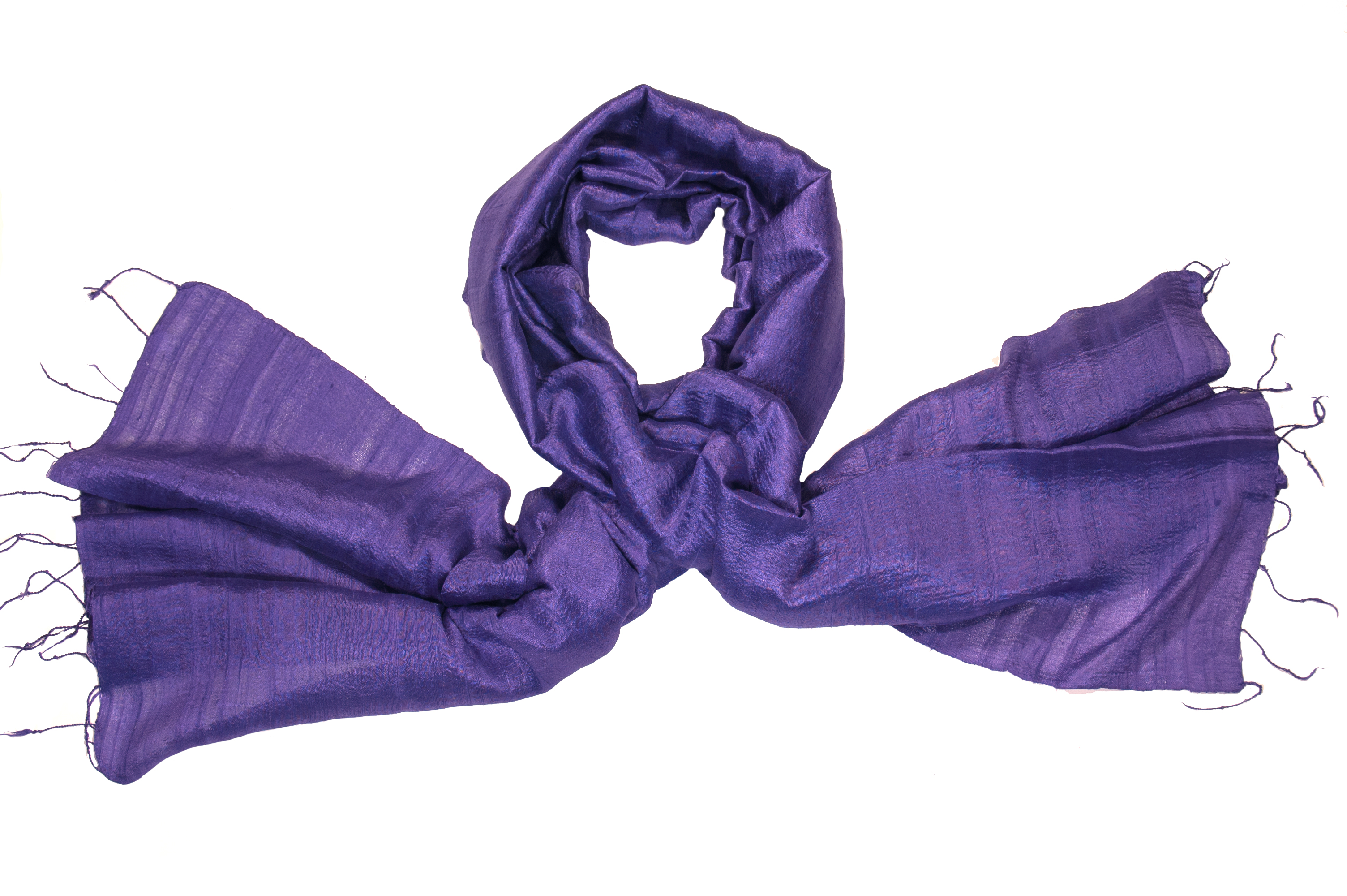 Silk scarf pansy purple