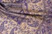 Wool shawl purple beads