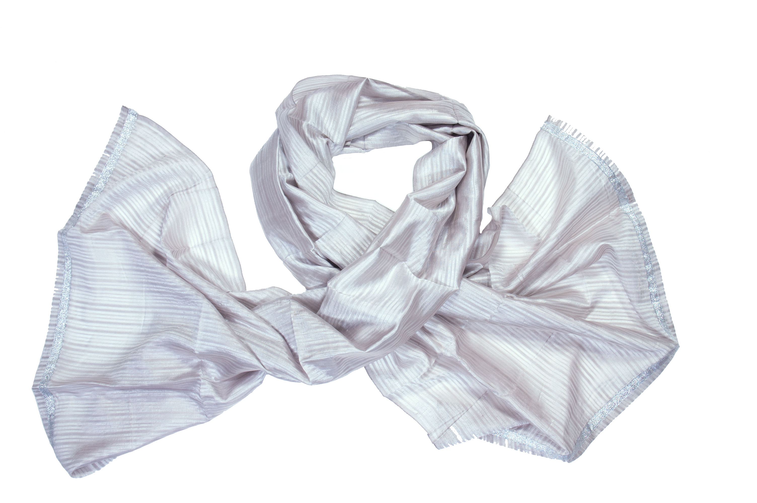 Silver silk shawl sales