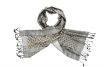 Silk scarf ikat silver