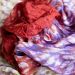 Silk scarf tie-dye burnt orange