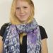 Silk scarf tie-dye purple rain