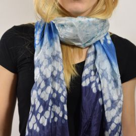 Silk scarf ocean mist