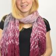 Silk scarf tie-dye pinkish