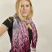 Silk scarf tie-dye pinkish