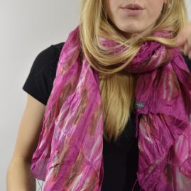 Silk scarf pink blossom