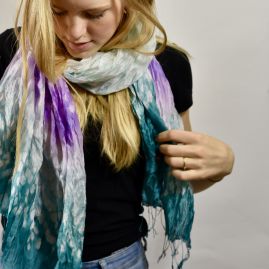 Silk scarf tie-dye narak