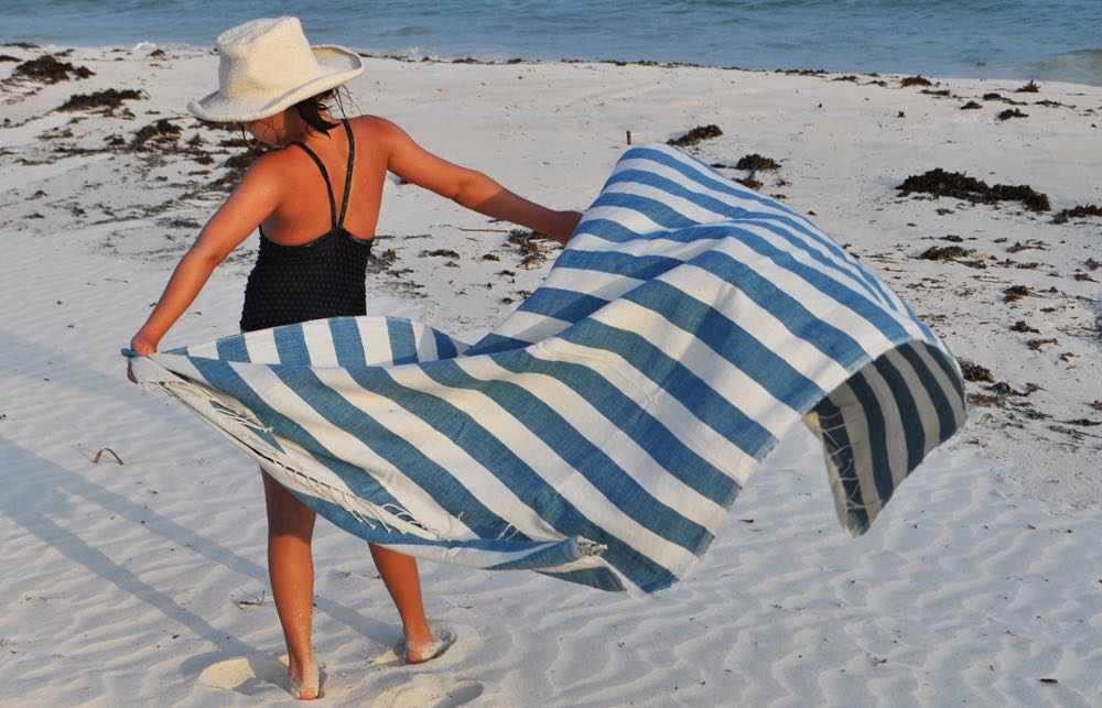 Beach towel Omo blauw