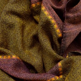 Woolen scarf Fasil copper/mustard