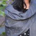 Lightweight cashmere scarf dark gray