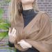 Lightweight cashmere scarf brown