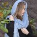 Lightweight cashmere scarf light blue