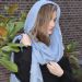Lightweight cashmere sjaal lichtblauw