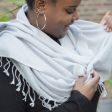 Cashmere scarf in light gray