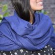 Cashmere stola/sjaal nachtblauw
