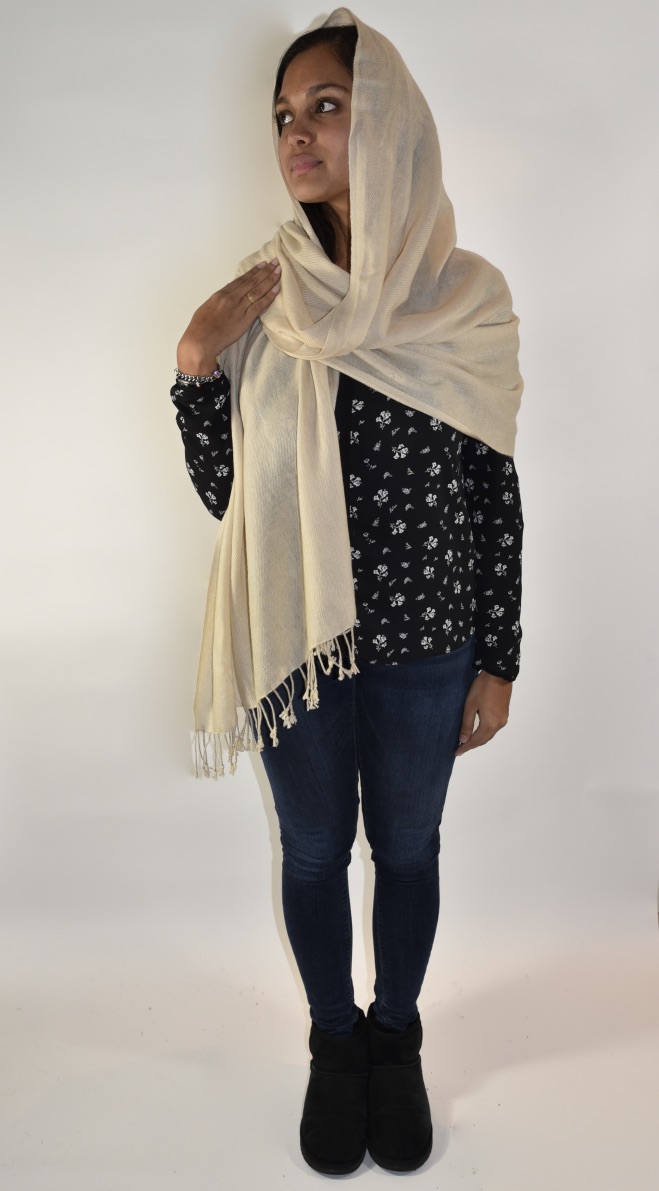 cashmere scarf beige