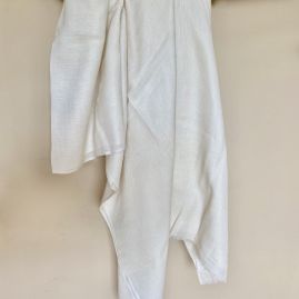 Beige scarf from silk/cotton 