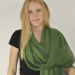 Lightweight cashmere sjaal in groen