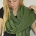 Lightweight cashmere stole in green