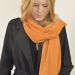 Cashmere stole in warm orange