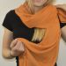 Cashmere stole in warm orange