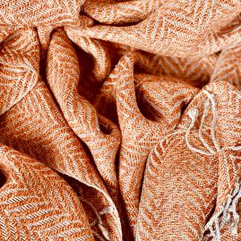 Orange fishbone scarf from Cambodia