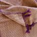 Oker en paarse sjaal in diamant patroon