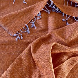 Orange scarf in diamond pattern